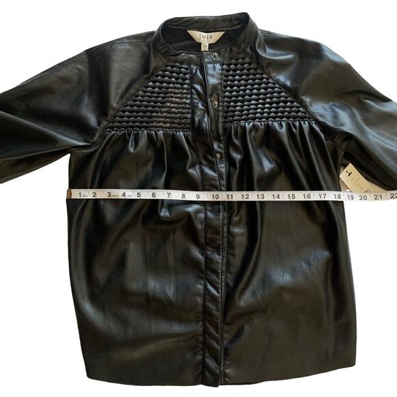 JOIE Vegan Leather Top! - Picture 7 of 9